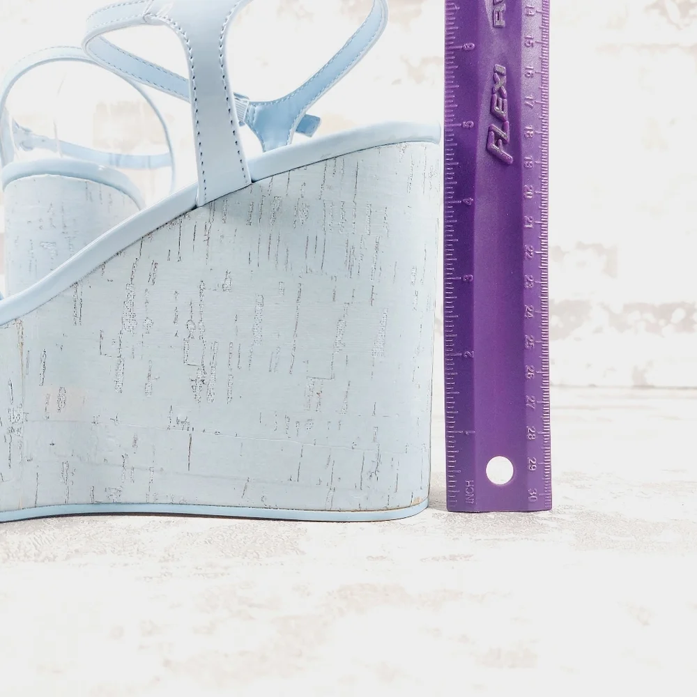 New MADDEN GIRL Theo-c Platform Wedge In Blue i730